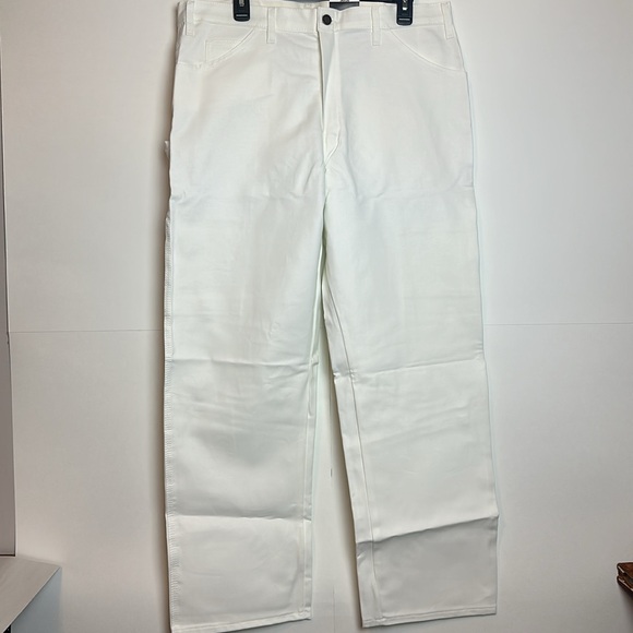 Dickies White Utility Pants Relaxed Fit Size 36x30 - Picture 9 of 11